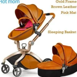 Luxuriöser 3-in-1-Kinderwagen - Europäischer Hochlandschafts-Modekinderwagen