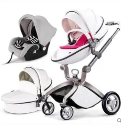 Luxuriöser 3-in-1-Kinderwagen - Europäischer Hochlandschafts-Modekinderwagen