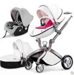 Luxuriöser 3-in-1-Kinderwagen - Europäischer Hochlandschafts-Modekinderwagen