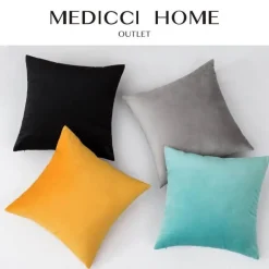 Luxuriöser Kissenbezug aus Samt – weicher Euro-Kissenbezug in mehreren Farben und Größen