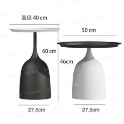 Luxuriöser nordischer Beistelltisch mit Eisen-Metallhalterung