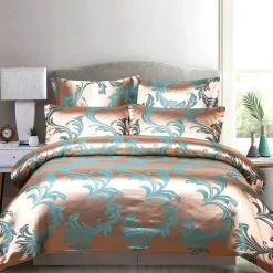 Luxuriöses Jacquard-Bettwäscheset für Kingsize-Betten – Bettbezug, Steppdecken, hochwertige Heimtextilien