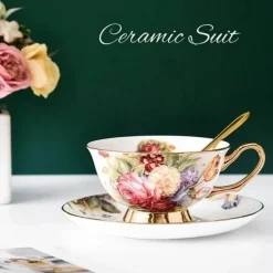 Luxuriöses Kaffeetassen-Set aus Keramik – ideal für Tee und als Geschenk