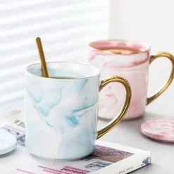 Luxuriöses Kaffeetassen-Set mit Goldrand – Elegantes Geschenk für Paare