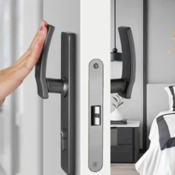 Luxuriöses, modernes Türgriffschloss mit offenem Griff