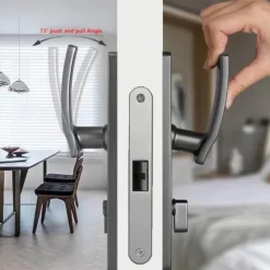 Luxuriöses, modernes Türgriffschloss mit offenem Griff