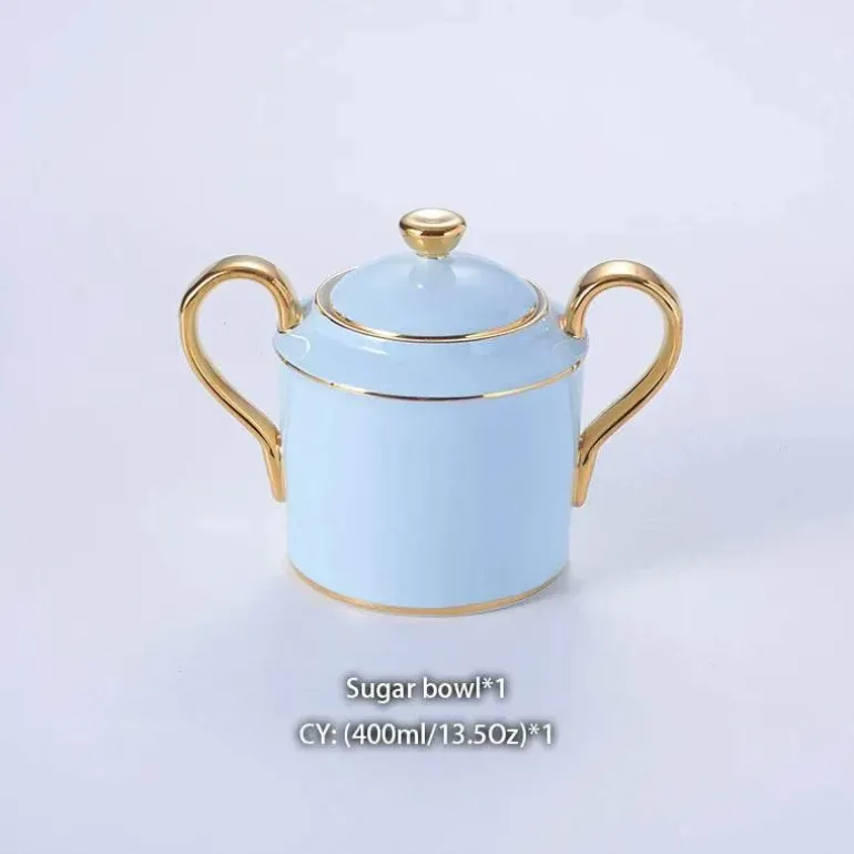 Luxuriöses Tee- und Kaffeeset aus Porzellan – Teekanne mit Tassen aus Bone China