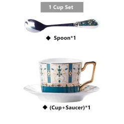 Luxuriöses Tee- und Kaffeeset aus goldenem Bone China – nordisches Porzellan, Teekanne, Tassen, Zuckerdose, Milchkännchen