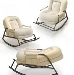 Luxury Rocking Chair - Padded Modern Relaxation Furniture