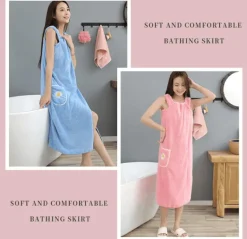 Luxury Velvet Bathrobe - Quick Absorb Wearable Design