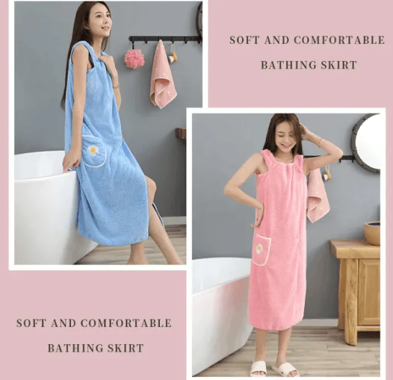 Luxury Velvet Bathrobe - Quick Absorb Wearable Design