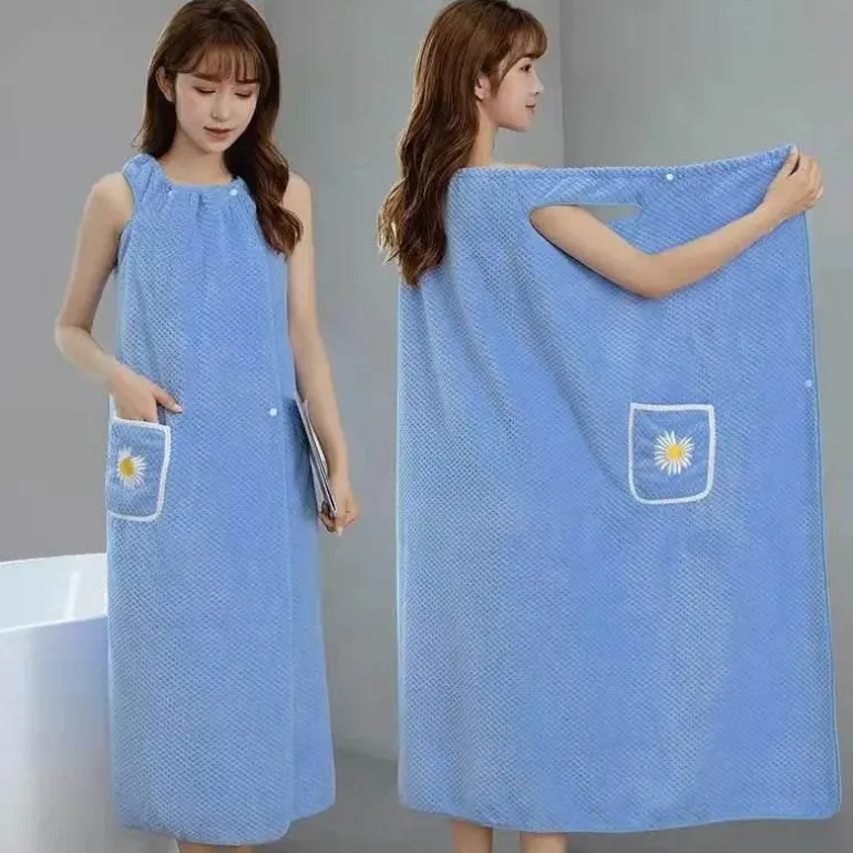 Luxury Velvet Bathrobe - Quick Absorb Wearable Design