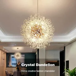 Löwenzahn-Kristall-Kronleuchter – Elegante Beleuchtungsvorrichtung