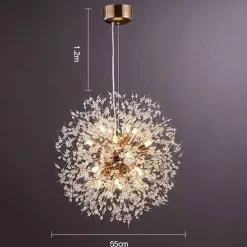 Löwenzahn-Kristall-Kronleuchter – Elegante Beleuchtungsvorrichtung