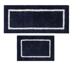 Madivelle Reversible High Pile Bath Rug – Modern Tufted Microfiber