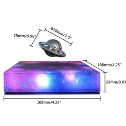 Magnetisch schwebende LED-Raumschifflampe – rotierendes Nachtlicht-Dekor