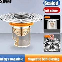 Magnetische Badezimmersieb-Abdeckung – selbstschließender Abflussschutz gegen Gerüche