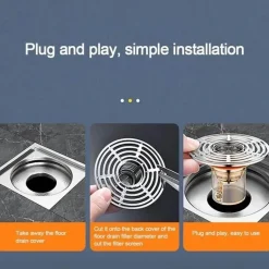 Magnetische Badezimmersieb-Abdeckung – selbstschließender Abflussschutz gegen Gerüche