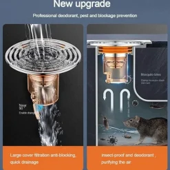 Magnetische Badezimmersieb-Abdeckung – selbstschließender Abflussschutz gegen Gerüche