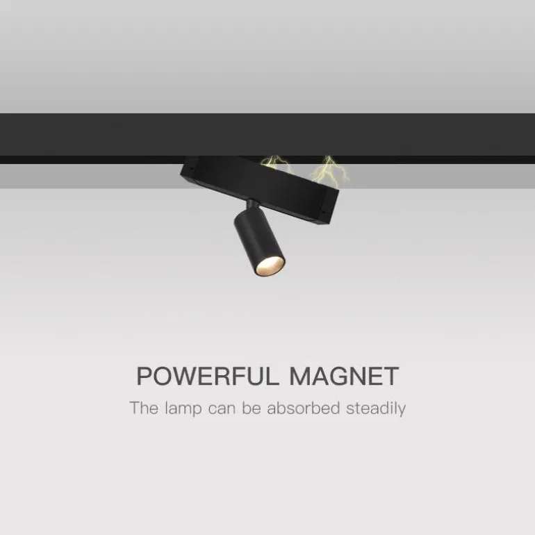 Magnetische Schienenbeleuchtung - Wandmontiertes schwarzes System