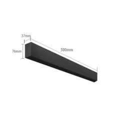 Magnetische Schienenbeleuchtung - Wandmontiertes schwarzes System