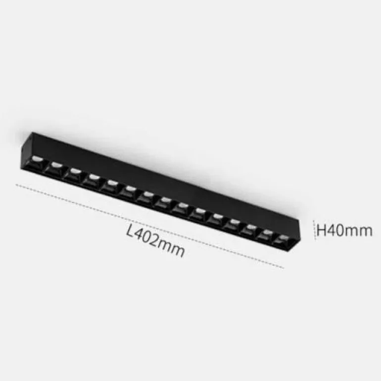 Magnetische Schienenbeleuchtung - Wandmontiertes schwarzes System