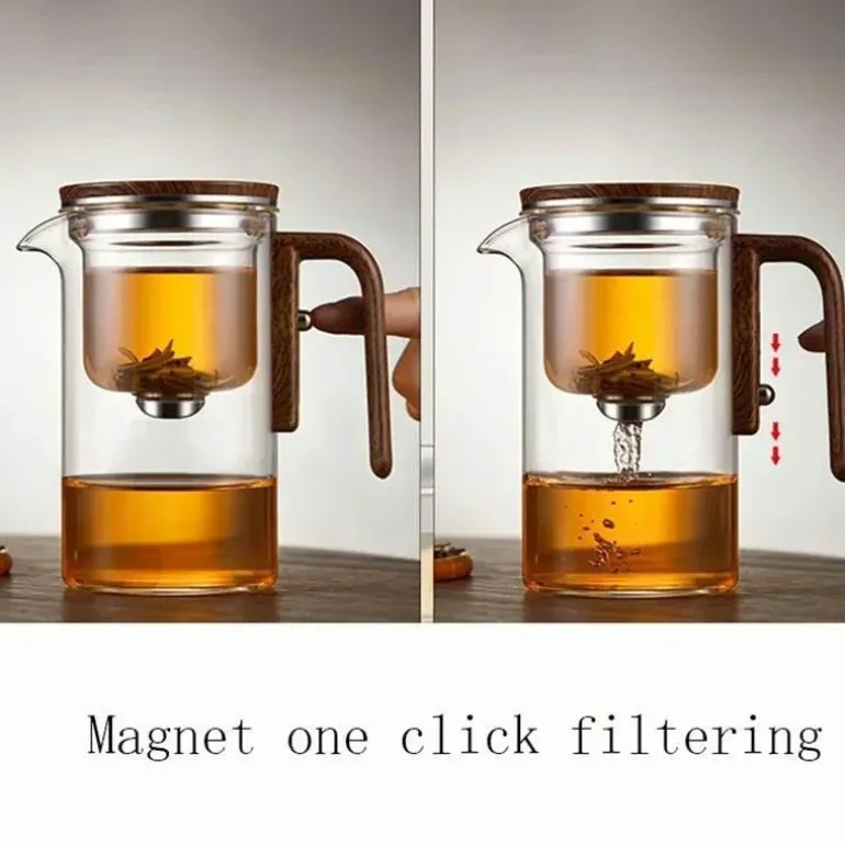 Magnetische Teetrennkanne mit einem Klick - Easy Brew Kettle