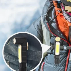 Magnetische wiederaufladbare Camping-Taschenlampe – verstellbares tragbares Außenlicht