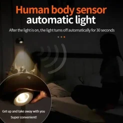 Magnetische wiederaufladbare Wandlampe - Einstellbares rotierendes Licht