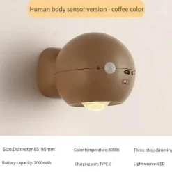 Magnetische wiederaufladbare Wandlampe - Einstellbares rotierendes Licht