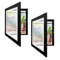 Magnetischer Holz-Kunstrahmen für Kinder – leicht zu öffnendes Design