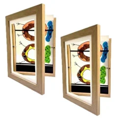 Magnetischer Holz-Kunstrahmen für Kinder – leicht zu öffnendes Design