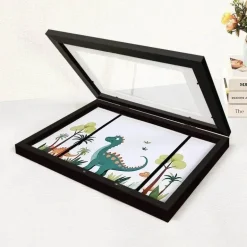 Magnetischer Holz-Kunstrahmen für Kinder – leicht zu öffnendes Design