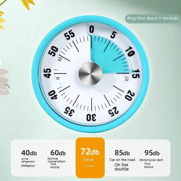 Magnetischer mechanischer Timer aus Edelstahl – Küchen-Kochtimer