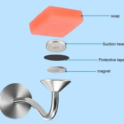 Magnetischer Seifenhalter – Wandmontierter Badezimmer-Organizer