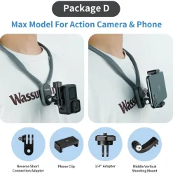 Magnetisches, am Hals montiertes Action-Kamera-Zubehör – Silikonhalterung