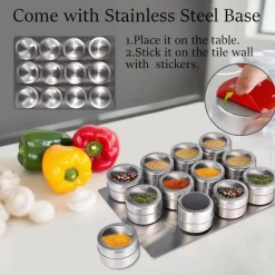 Magnetisches Gewürzdosen-Set – Gewürzbehälter aus Edelstahl