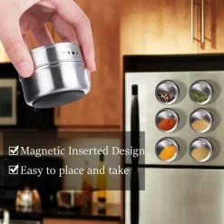 Magnetisches Gewürzdosen-Set – Gewürzbehälter aus Edelstahl