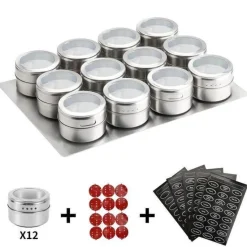 Magnetisches Gewürzdosen-Set – Gewürzbehälter aus Edelstahl