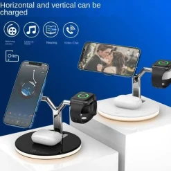 Magnetisches kabelloses 3-in-1-Telefonladegerät - Schnellladestation