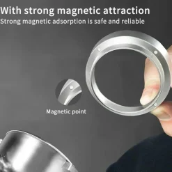 Magnetisches Kaffeedosierwerkzeug mit Filterring für 51–53 mm Siebträger, Präzisionsbrühzubehör