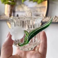 Maiglöckchen-Glasbecher-Set – Elegantes Trinkgeschirr für das Homeoffice