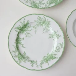 Maiglöckchen-Porzellanteller - Medieval Green Tableware Collection