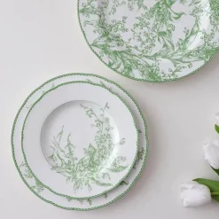 Maiglöckchen-Porzellanteller - Medieval Green Tableware Collection