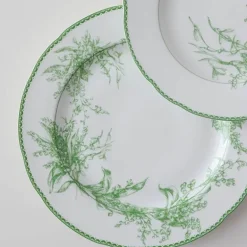 Maiglöckchen-Porzellanteller - Medieval Green Tableware Collection