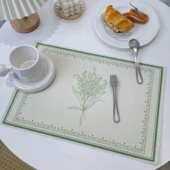 Maiglöckchen-Porzellanteller - Medieval Green Tableware Collection