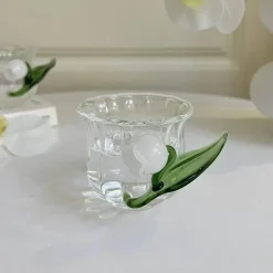 Maiglöckchen-Tier-Wasserbecher - Kaninchen- und Enten-Glasbecher