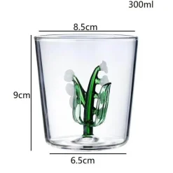 Maiglöckchen-Tier-Wasserbecher - Kaninchen- und Enten-Glasbecher