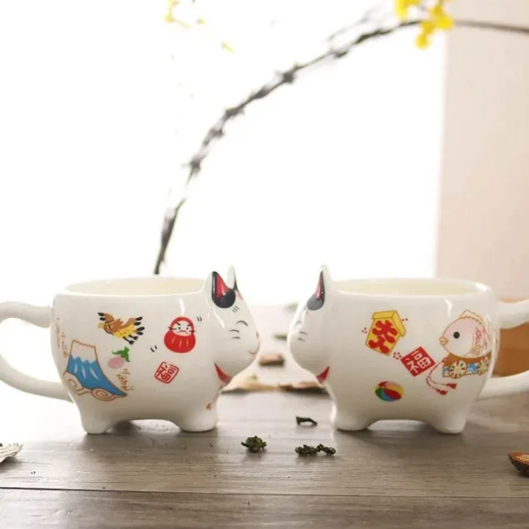 Maneki Neko Teeservice – Lucky Cat Porzellan Teekanne Tasse