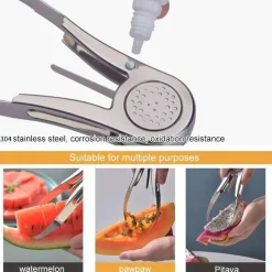 Mangospaltermesser - Würfel- und Entkernungswerkzeug aus Edelstahl